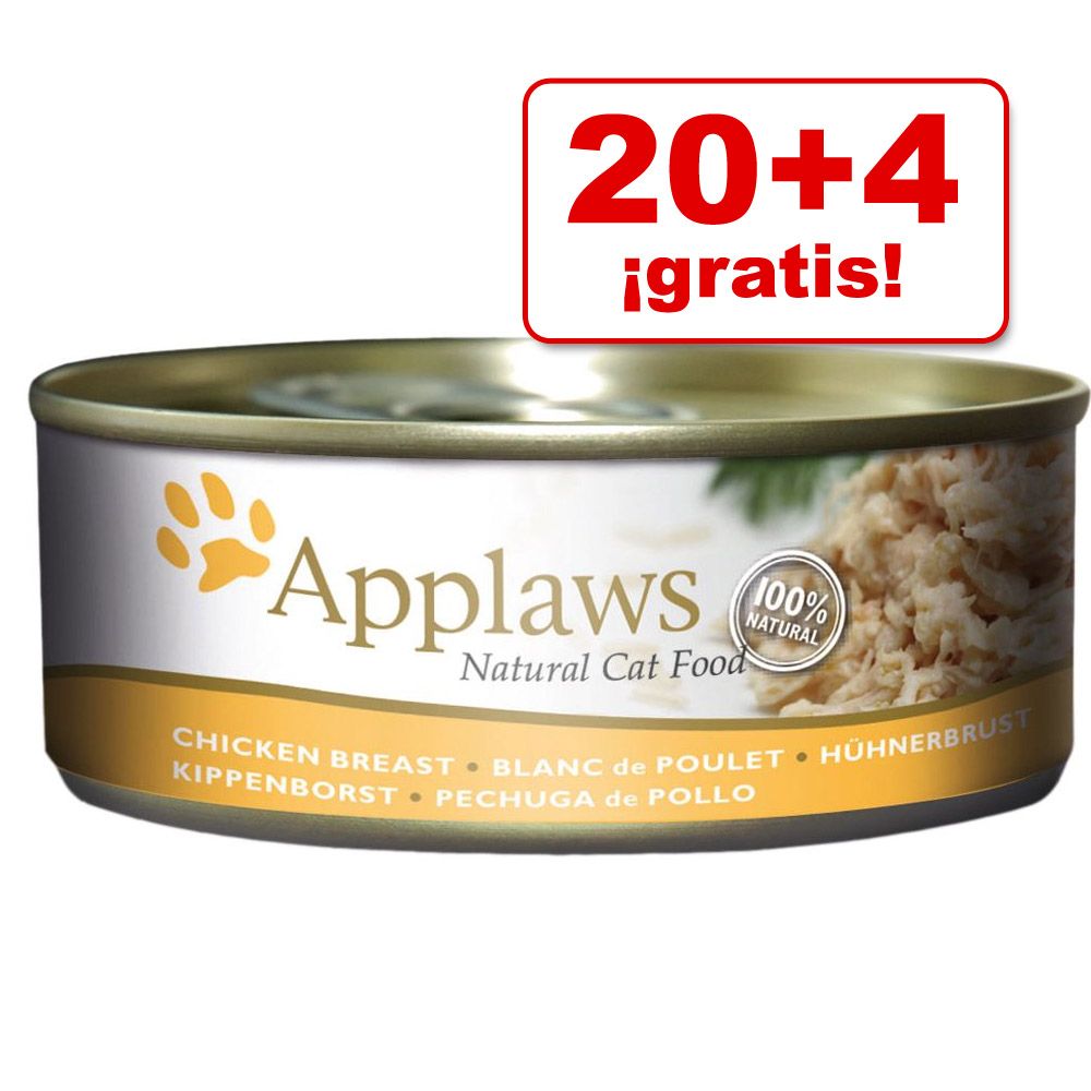 Image of Applaws latas en caldo para gatos 24 x 156 g en oferta: 20 + 4 ¡gratis! - Caballa y sardinas 05060481891301