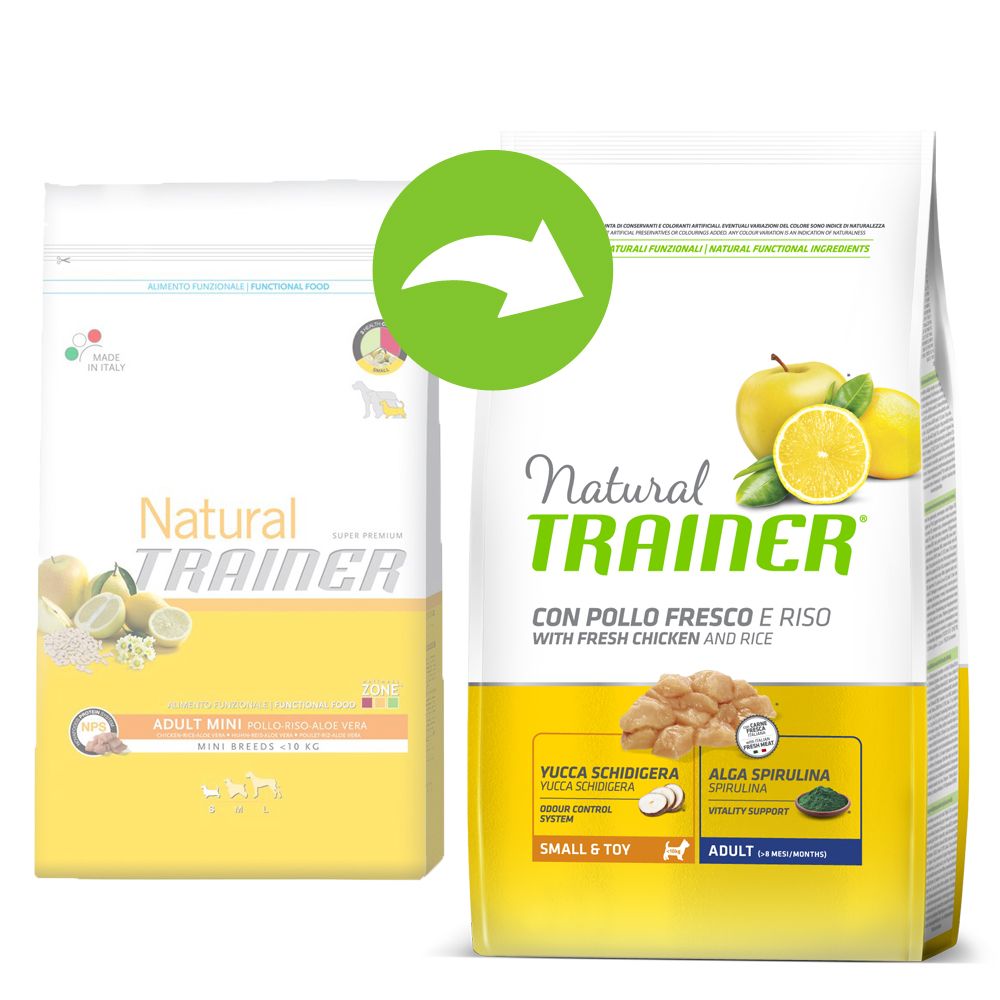Image of Trainer Natural Adult Mini con pollo, arroz y aloe vera - 2 x 7 kg - Pack Ahorro 08015699006556