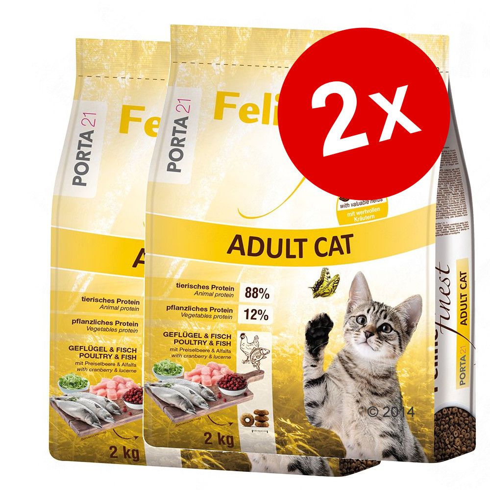2x10kg Feline Finest Adult Cat Porta 21 Feline Finest pour chat - Croquettes pour chat