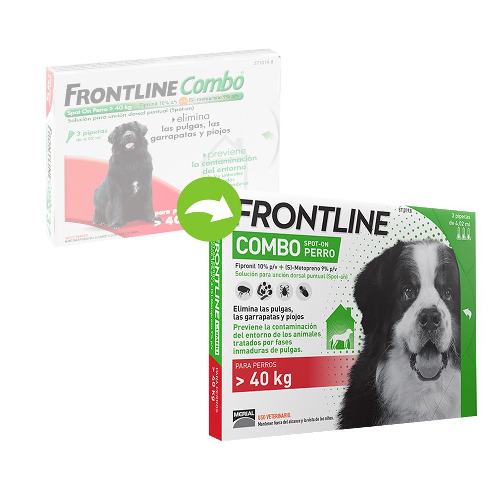 Image of Frontline® Combo spot-on para perros de más de 40 kg - 3 pipetas 03661103006381
