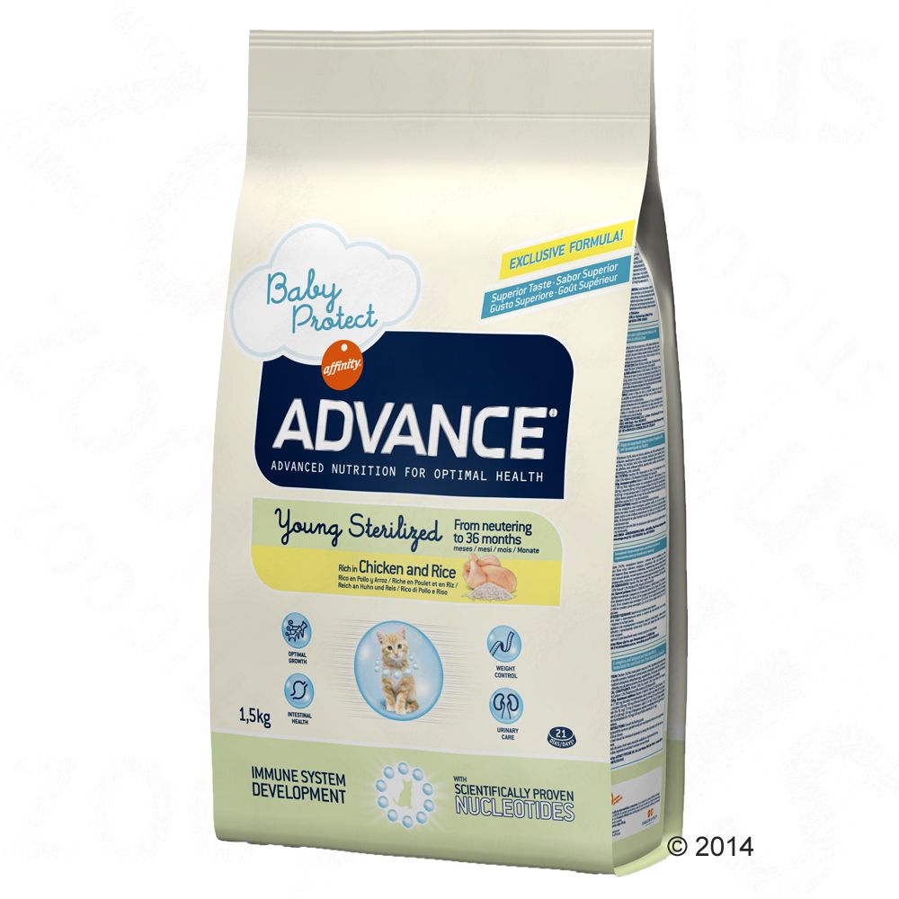 Image of Advance Young Sterilized pollo - 4 x 1,5 kg - Pack ahorro 08410650174501