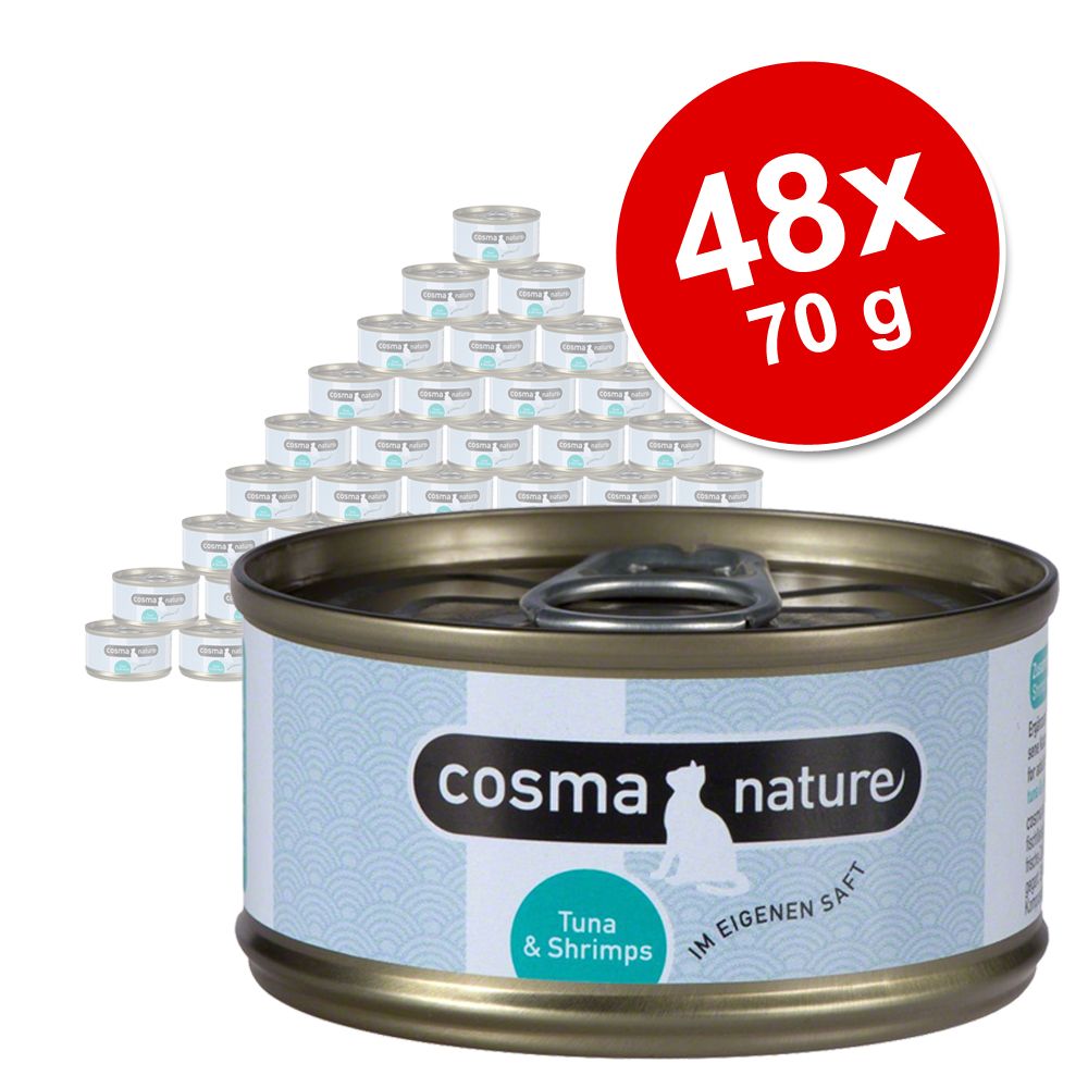 Image of Cosma Nature 48 x 70 g - Pack Ahorro - Atún y gambas 04260077042952