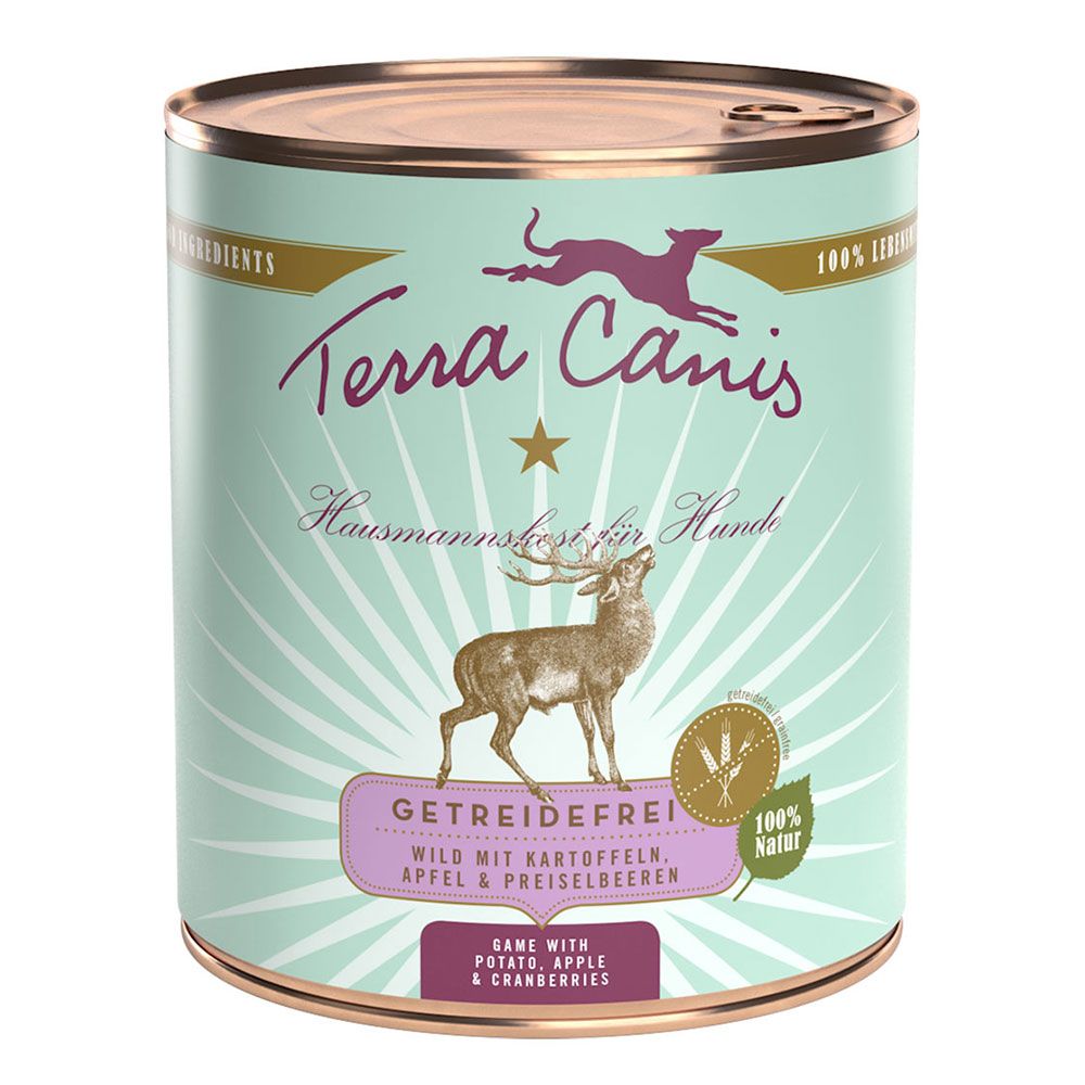 6 x 800g Getreidefrei Pute mit Sellerie, Kürbis und Brunnenkresse Terra Canis Hundefutter nass
