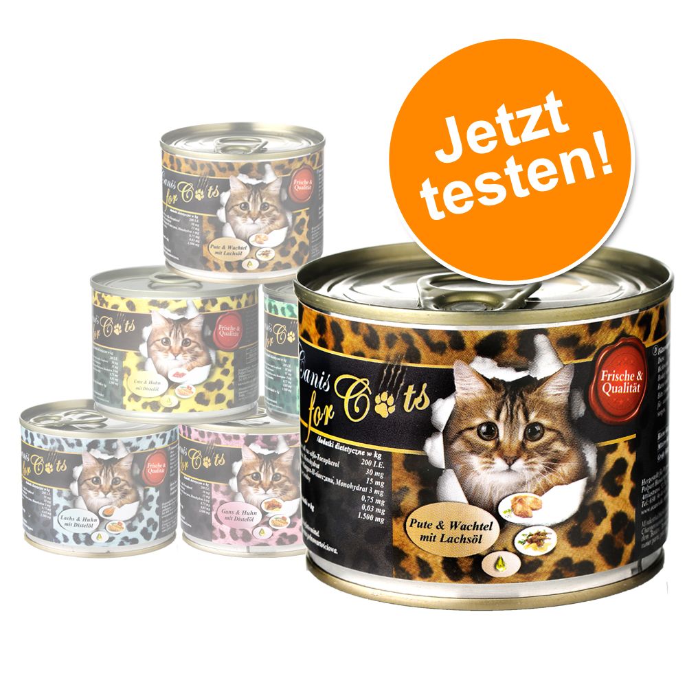 O�Canis for Cats Probierpaket 5 Sorten - 6 x 200 g
