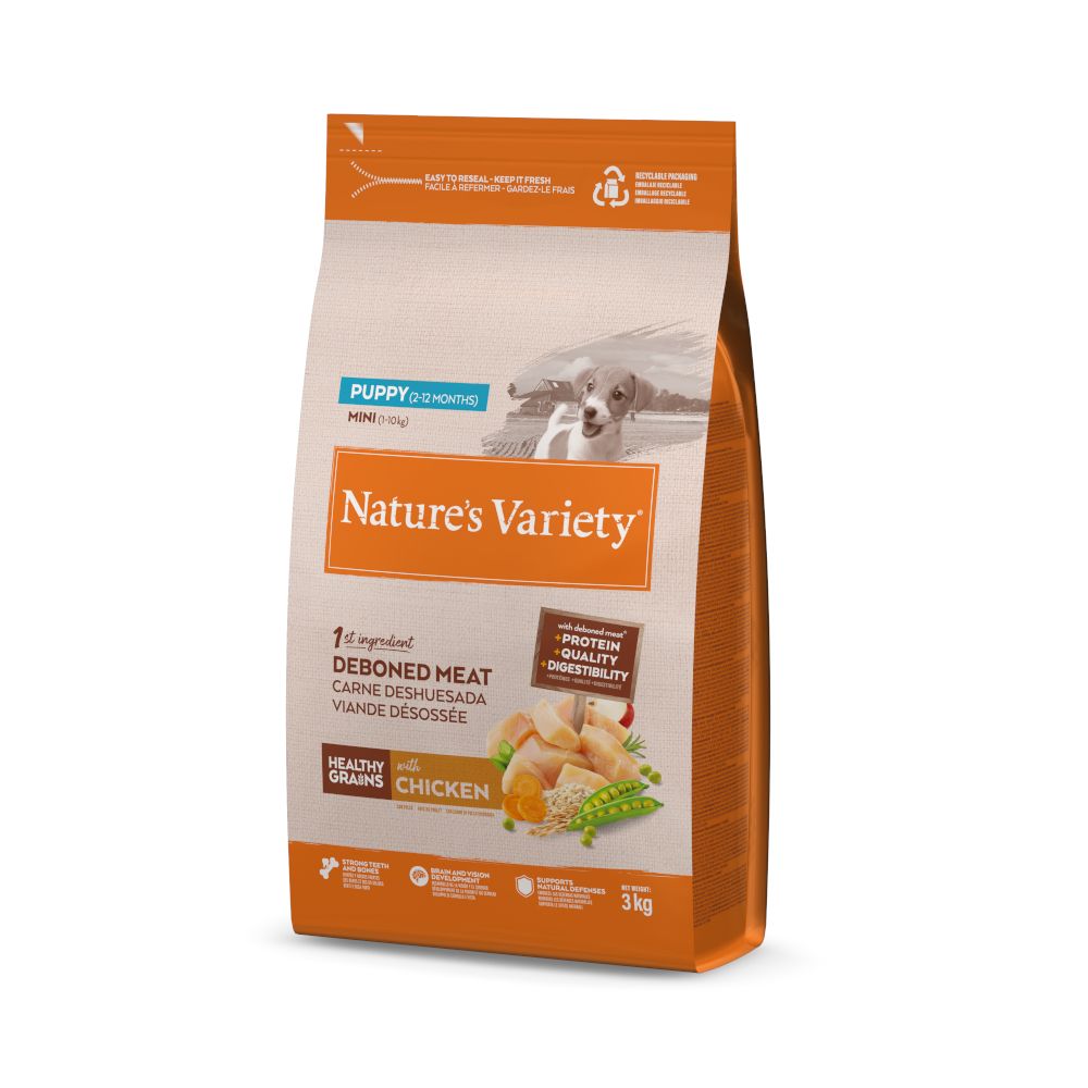 7kg Nature's Variety Healthy Grains Puppy Mini Huhn Hundefutter trocken