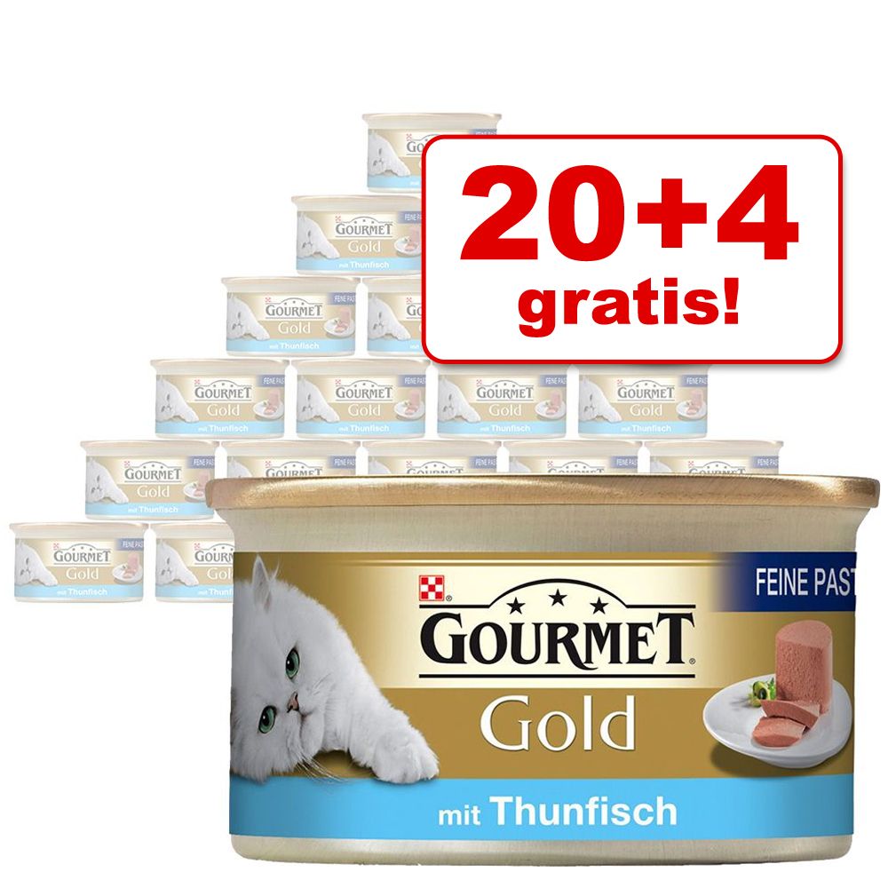 20 + 4 gratis! 24 x 85 g Gourmet Gold - Raffiniertes Ragout - Rind