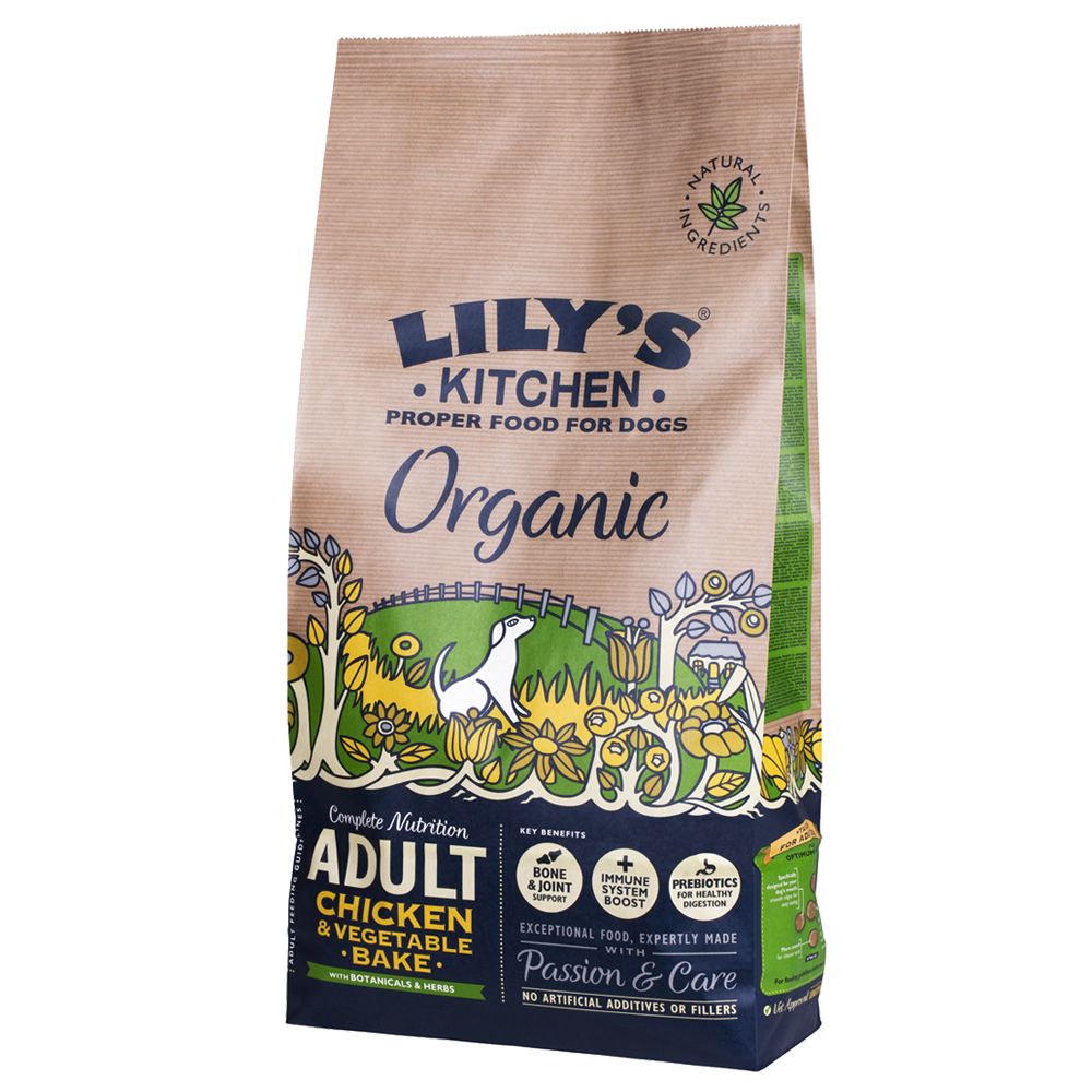 Lily's Kitchen Organic Adult Chicken & Vegetable Bake Dry Food for Dogs