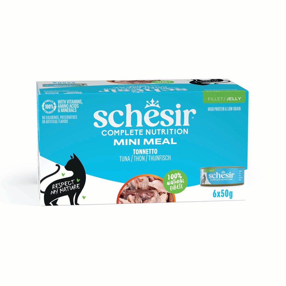 6x 50g Complete Nutrition Filet in Gelee Thunfisch Schesir Nassfutter für Katzen