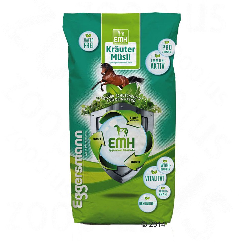 Image of Eggersmann EMH Muesli con hierbas aromáticas para caballos - 20 kg 04029862012484