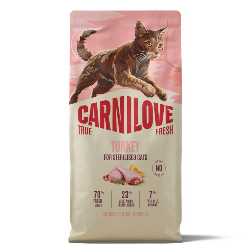 2x 6kg Carnilove True Fresh Adult Sterilised Pute Katzenfutter trocken