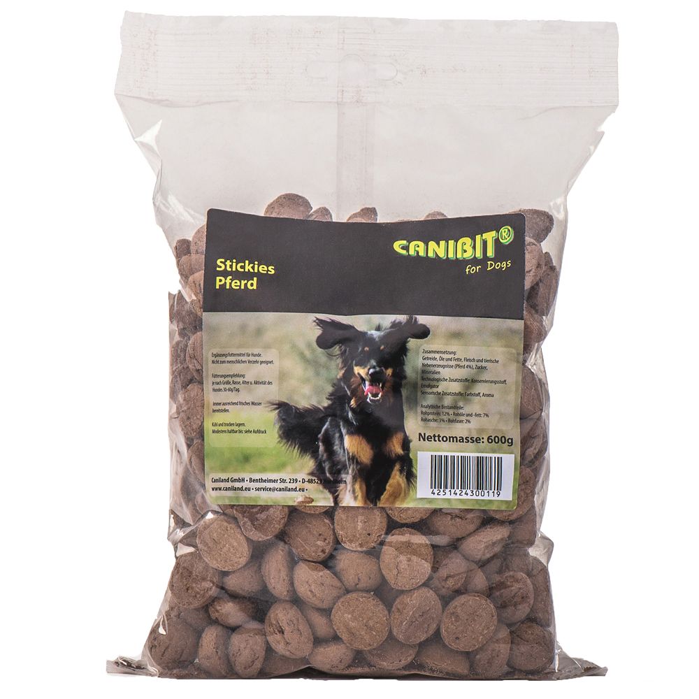 Image of CANIBIT Stickies con caballo y patatas - 3 x 600 g 