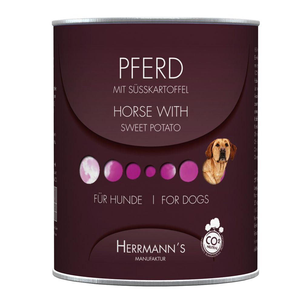 Herrmann´s Menü Sensitive 800 g - 6 x 800 g Pferd mit Süßkartoffeln