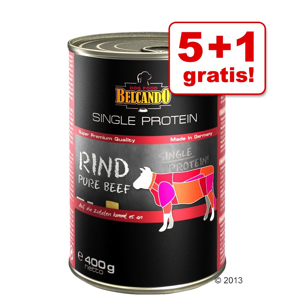 5 + 1 gratis! 6 x 400 g Belcando Single Protein - K�nguru