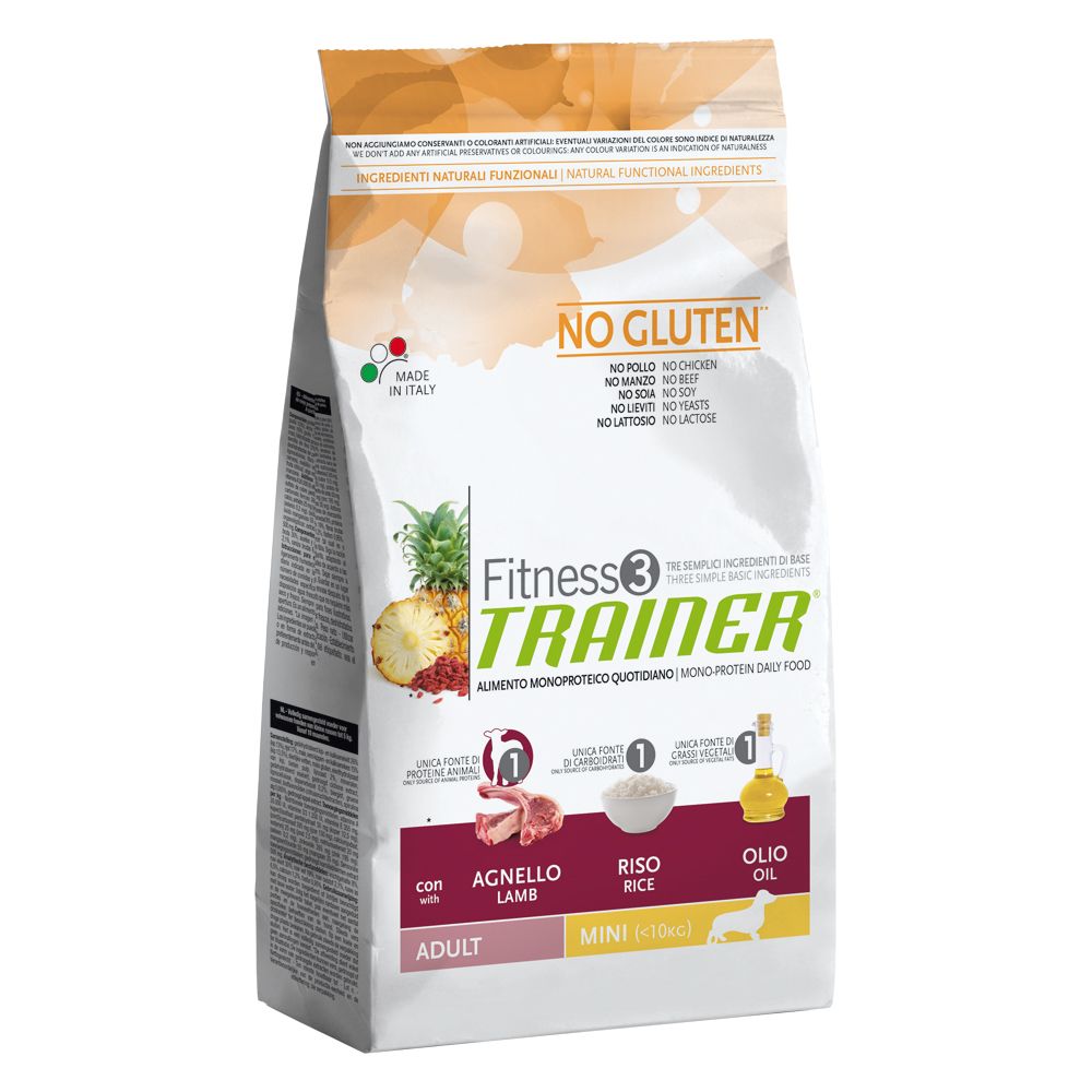 Image of Trainer Fitness 3 Adult Mini con cordero y arroz - 2 x 7,5 kg - Pack ahorro 08059149035352