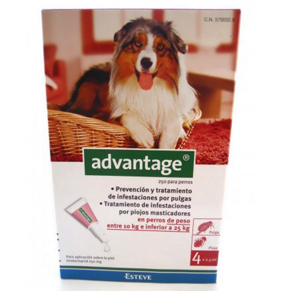 Image of Advantage® 250 solución spot-on para perros - 4 pipetas 04007221036470