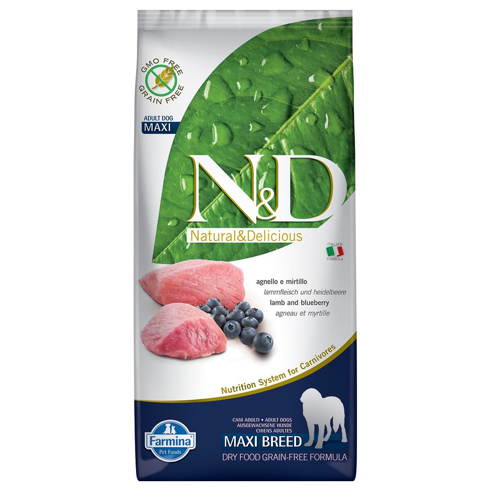 Farmina N&D getreidefrei Adult Maxi mit Lamm & Heidelbeere - 12 kg