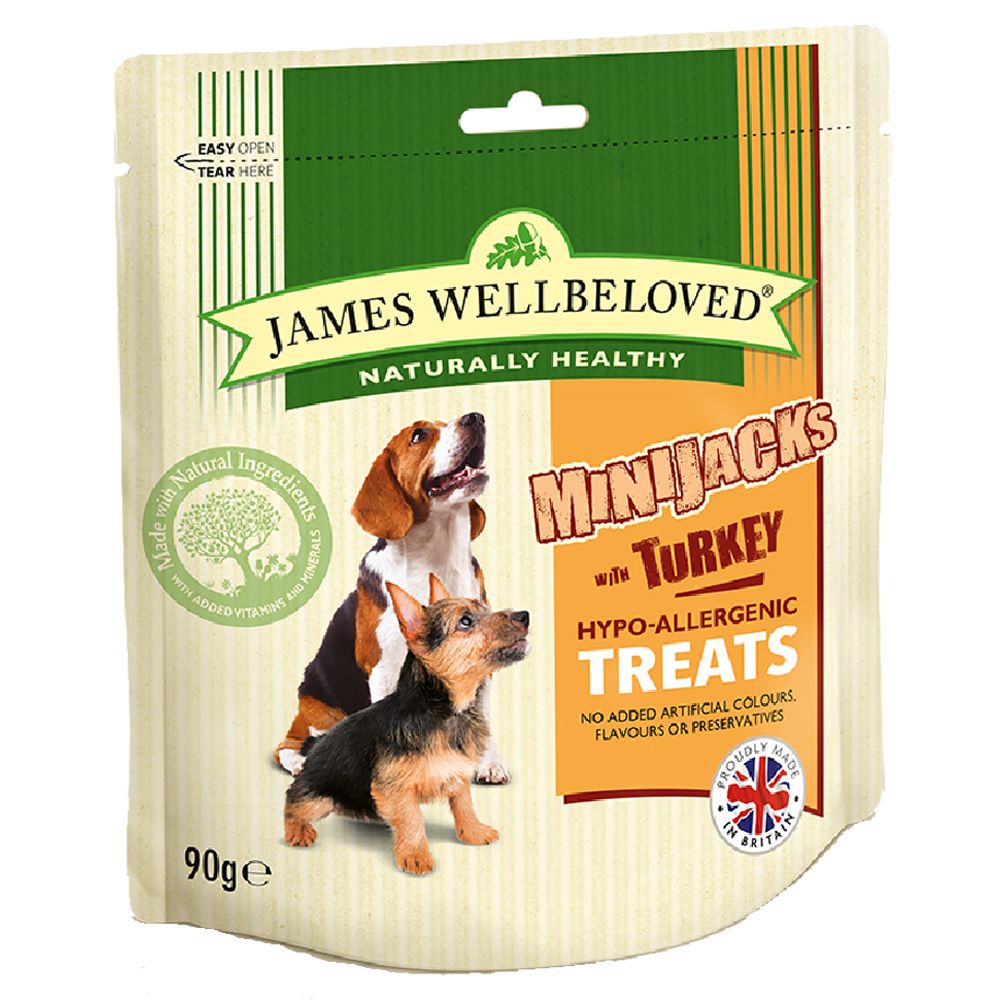 90g Turkey MiniJacks James Wellbeloved Dog Treats