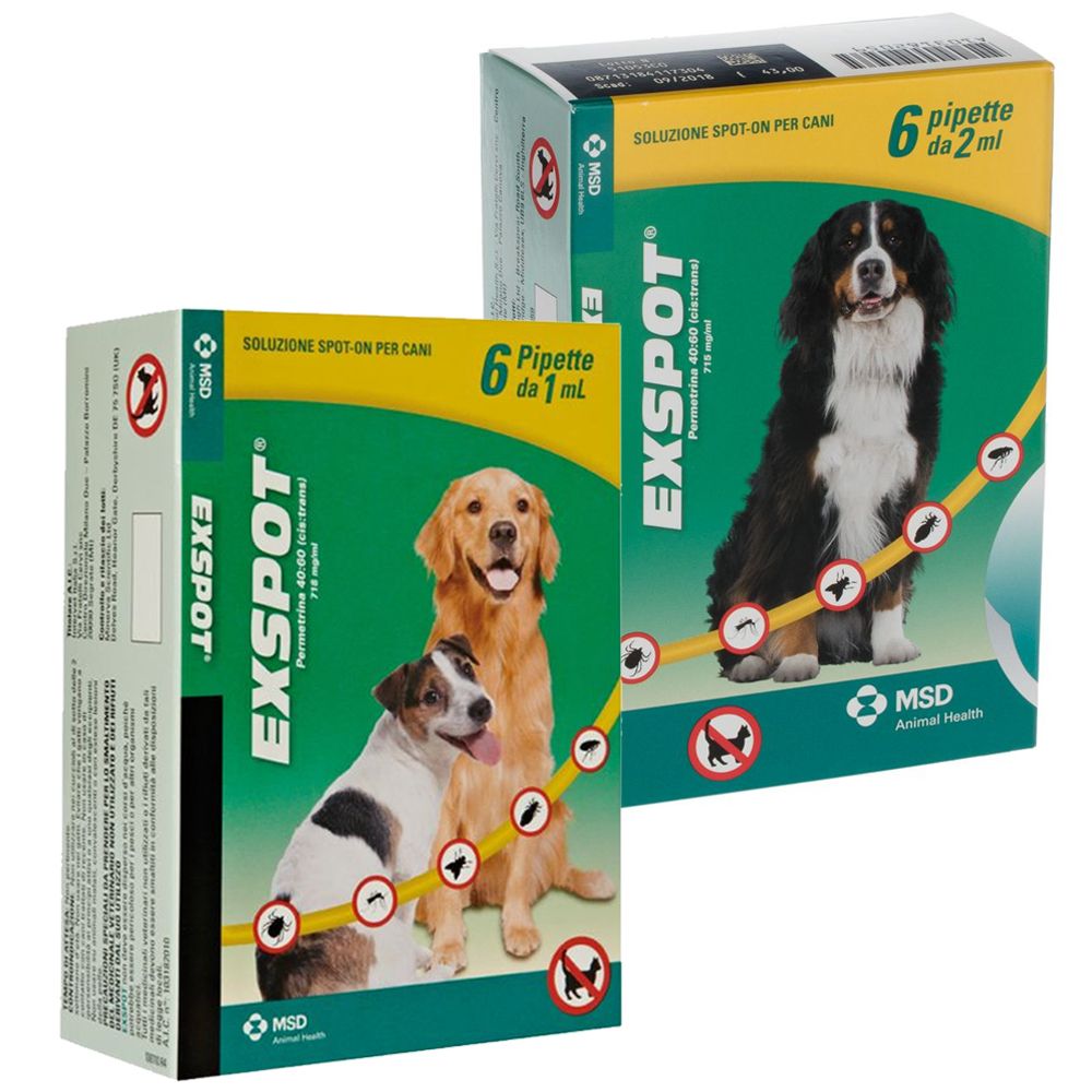 Exspot Spot on per cani 15 kg 6 pipette da 1 ml Prezzo
