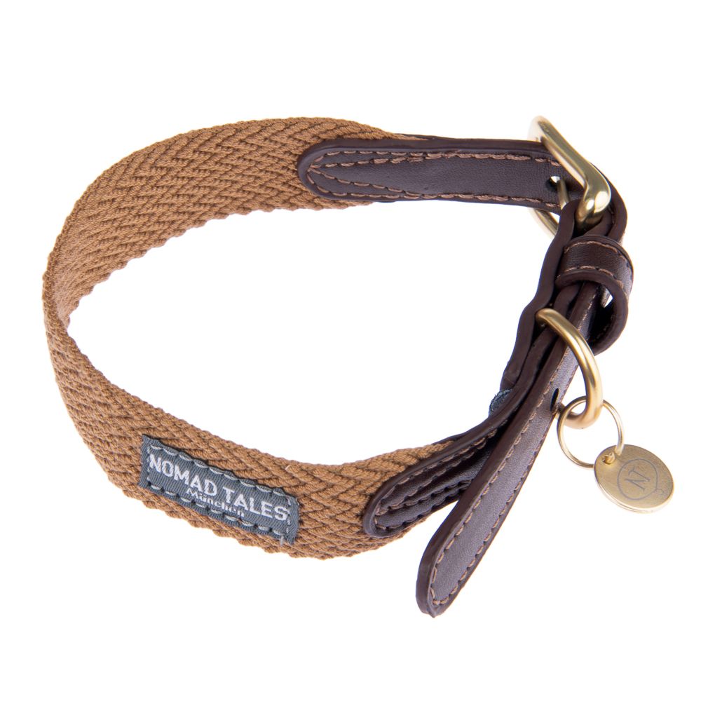 Nomad Tales Bloom Halsband, caramel M 40-46cm Halsumfang, B32mm Hund