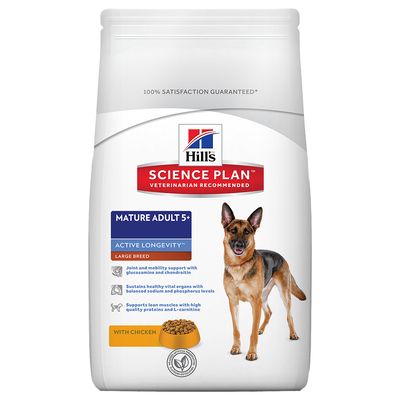 - Hill's Science Plan Canine Mature Adult 5+ Active Longevity Large Breed mit Huhn Hill's Science Plan Canine Mature Adult 5+ Active Longevity Large Breed mit Huhn