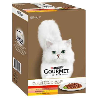 12 X 85 G Gourmet Collectie In Saus Gold Variaties Kattenvoer gourmet kopen in de aanbieding