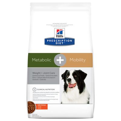- Hill's Prescription Diet Metabolic + Mobility Weight + Joint Care Hundefutter mit Huhn Hill's Prescription Diet Metabolic + Mobility Weight + Joint Care Hundefutter mit Huhn