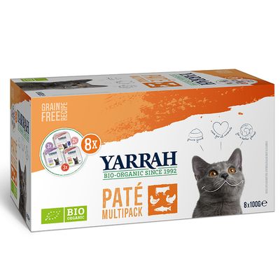 8X100G Bio Pate Multipak Mix Yarrah Kattenvoer yarrah kopen in de aanbieding 8X100G Bio Pate Multipak Mix Yarrah Kattenvoer yarrah kopen in de aanbieding