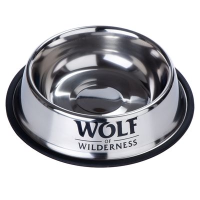 Image of Wolf of Wilderness Rutschfester Edelstahlnapf für Hunde - 850 ml, Ø 23 cm