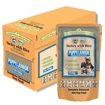 James Wellbeloved Puppy & Junior - Tacchino con riso - Set %: 20 x 150 g