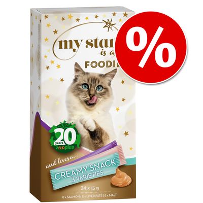 Jubileumeditie My Star Creamy Snack Mixpakket Zooplus my star kopen in de aanbieding