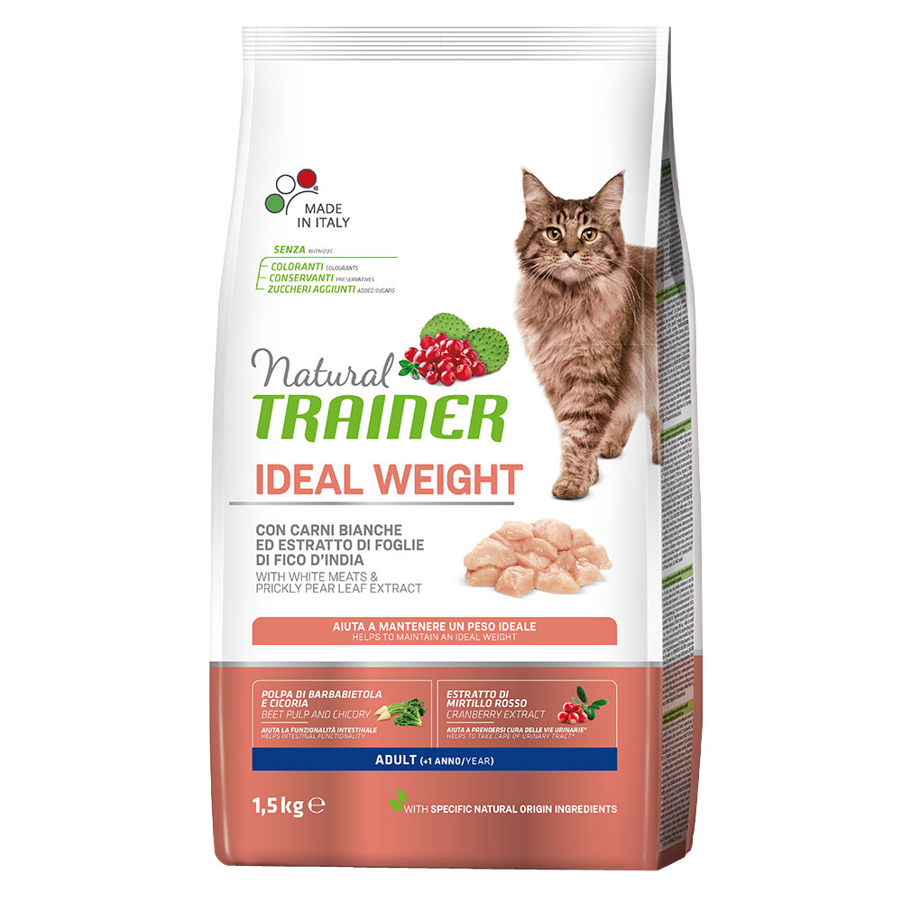 Natural Trainer Ideal Weight con Carni Bianche Crocchette per gatti - Set %: 2 x 1,5 kg