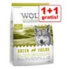 1 + 1 gratis! Wolf of Wilderness Adult / Junior karma sucha, 2 x 1 kg